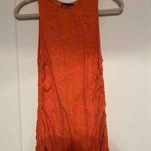 MOTEL pink and orange zebra dress